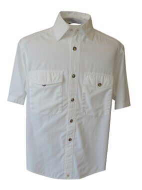 TravelSmith Men's Short Sleeve Button-Down Shirt in White